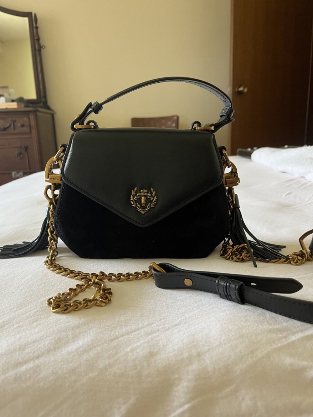 RUDSAK Black Purse/Bag with Gold Embellishments